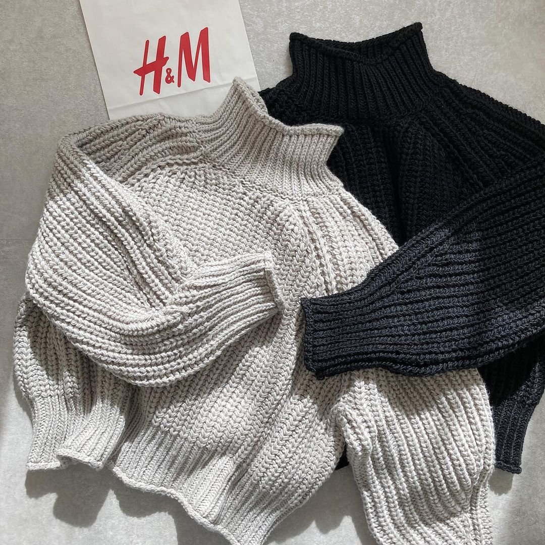 毎年冬の鉄板♡【H＆M】の「チャンキーニット」は全色コンプしたい