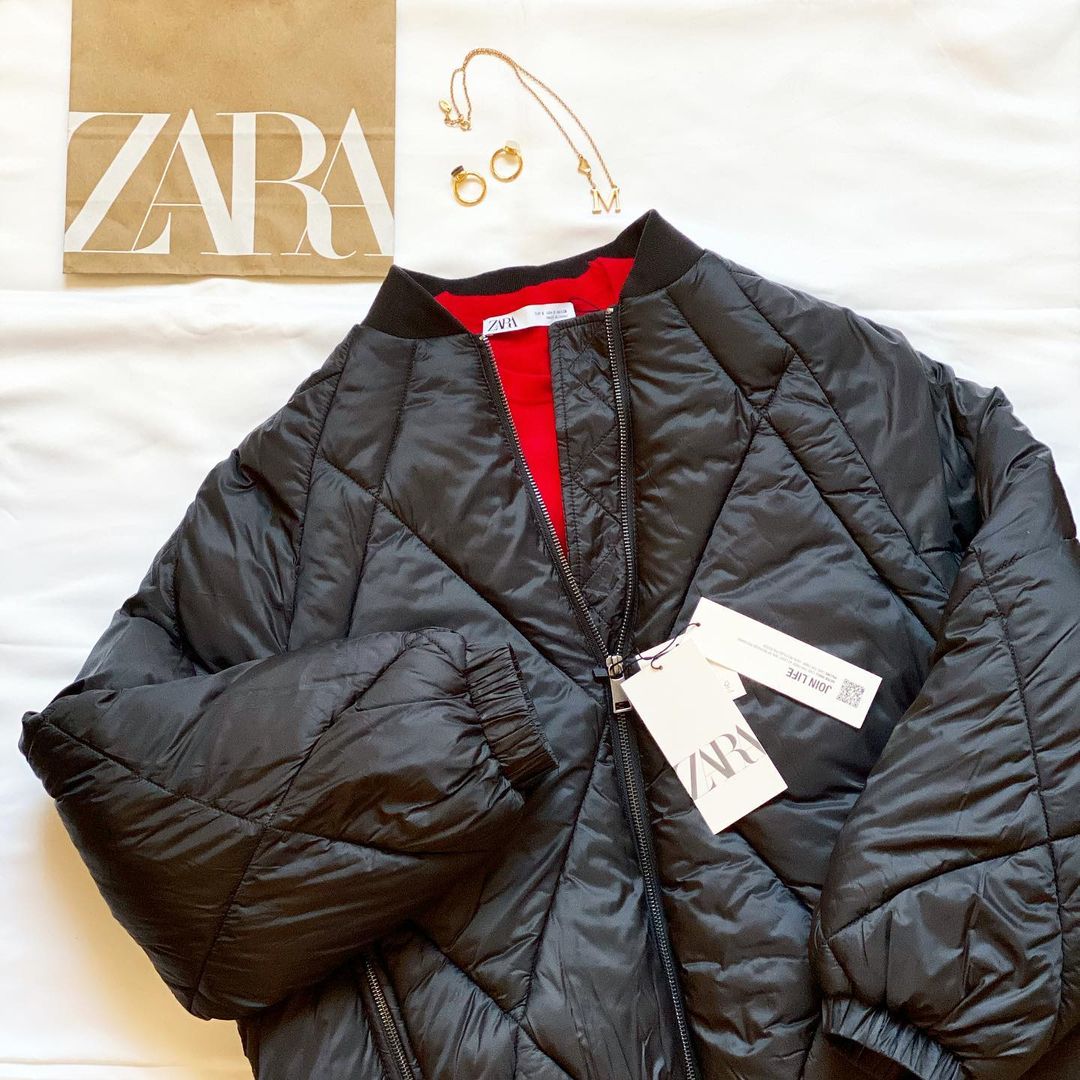 ダイヤキルト柄が今年っぽ♡【ZARA】の「ボンバージャケット」が超カワイイ件