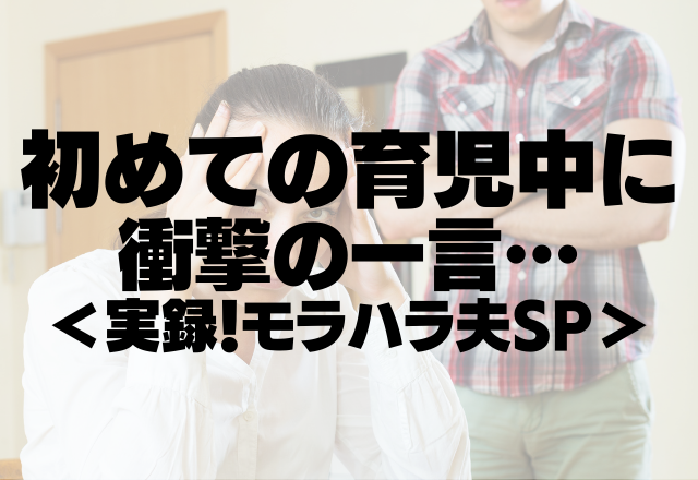 「なんで家の事出来ないんだよ」初めての育児中に衝撃の一言…＜実録！モラハラ夫SP＞