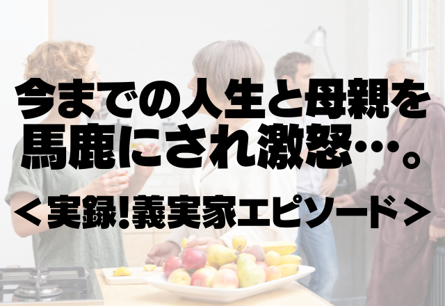 義父「その進学の仕方は嫌い」…今までの人生と母親を馬鹿にされ激怒…。＜実録！義実家エピソード＞