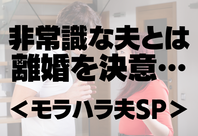 「働いてるのになんで家のことをしないといけないんだよ！」非常識な夫とは離婚を決意…【モラハラ夫SP】