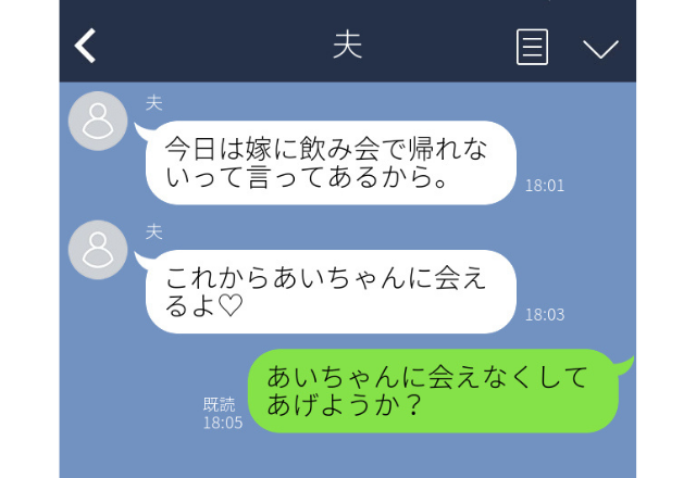 【誤爆】夫「嫁に帰れないって言ってあるから♡」送信している相手は嫁ですけど！＜実録！浮気バレLINE＞