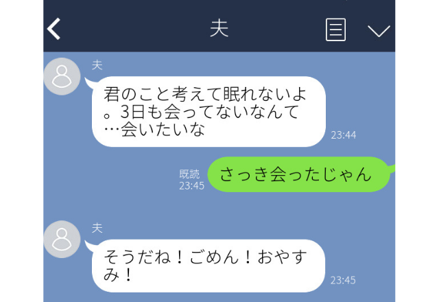 夫「君のこと考えて眠れないよ」夫が嫁に誤爆LINE→焦った夫は珍返信…＜実録！浮気エピソード＞