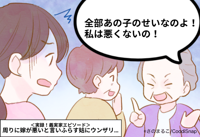 姑「嫁姑問題は全て嫁が悪い」「私は悪くない」毒姑が”責任”を押し付け…周りに嫁が悪いと言いふらす姿にウンザリ…＜実録！義実家エピソード＞