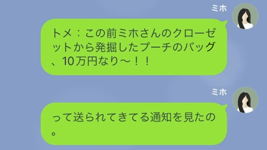 夫のスマホに…義母「嫁のバッグ10万円～！」意味深LINEに『隠された悪事』で妻激怒！？卑劣な親子に反撃開始…！