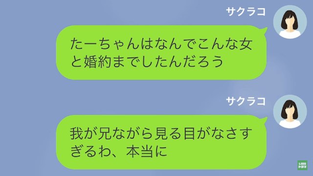 【LINE】私を浮気相手と勘違いし、腹を殴って病院送りにした兄の婚約者＃9