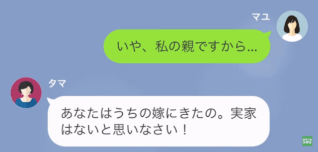 義母「あなたの”実家はない”と思いなさい！」嫁「分かりました…」だが次の瞬間⇒夫の協力で…義母に【天罰】が！？