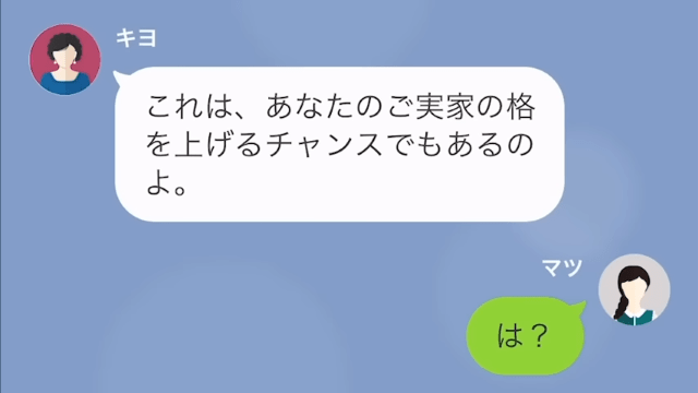 義母「ご実家の格をあげるチャンスよ？」嫁「…は？」”平民嫁”と貶すが…⇒義母「へ？」嫁の”実家の事実”に驚愕！？